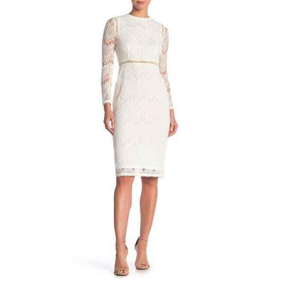Love By Design Dresses & Skirts - Love by Design Long Sleeve Lace Lined Midi Dress